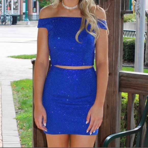 Royal Blue Sherri Hill - Picture 1 of 4